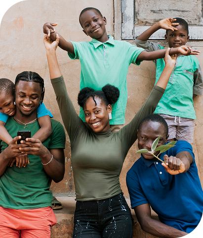 Children celebrating and having fun